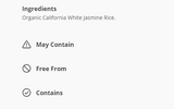 Clearance: 12 lb Case of Organic White Jasmine Rice, 2lb-6 in case