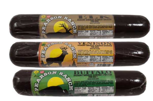 NEW: Limited time 3pk Summer Sausage Set; Elk, Bison, and Venison, Gluten Free