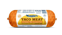 NEW: 12lb Wampler's Mild Taco Meat, All Natural, 12- 1 lb rolls per case, Gluten Free