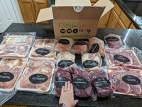 31 lb Family Mixed Staples Boxes - 7 different cuts of Beef, Pork and Poultry