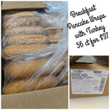 56ct Case of Whole Grain Turkey Sausage Pancake Wraps on a Stick (Breakfast Corn Dogs)