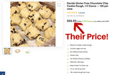 David's Gluten Free Chocolate Chip Cookie Dough, Certified, Dairy Free 120 ct