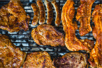 29 lbs of BBQ Favorites Bundle: Steak, Pork, Chicken, Burgers, Hot Dogs (7 Cuts of Meats and 128 ozs. of STEAK)