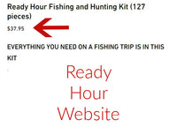 127 Piece Ready Hour Hunting and Fishing Emergency Kit