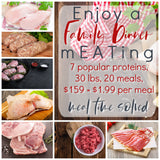 31 lb Family Mixed Staples Boxes - 7 different cuts of Beef, Pork and Poultry