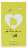 NEW: LIMITED TIME: A Set Of Utah Love Earrings 14k Gold-Plated Earrings