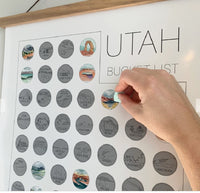 NEW: LIMITED TIME:  Utah State Bucket List Scratch Off Poster